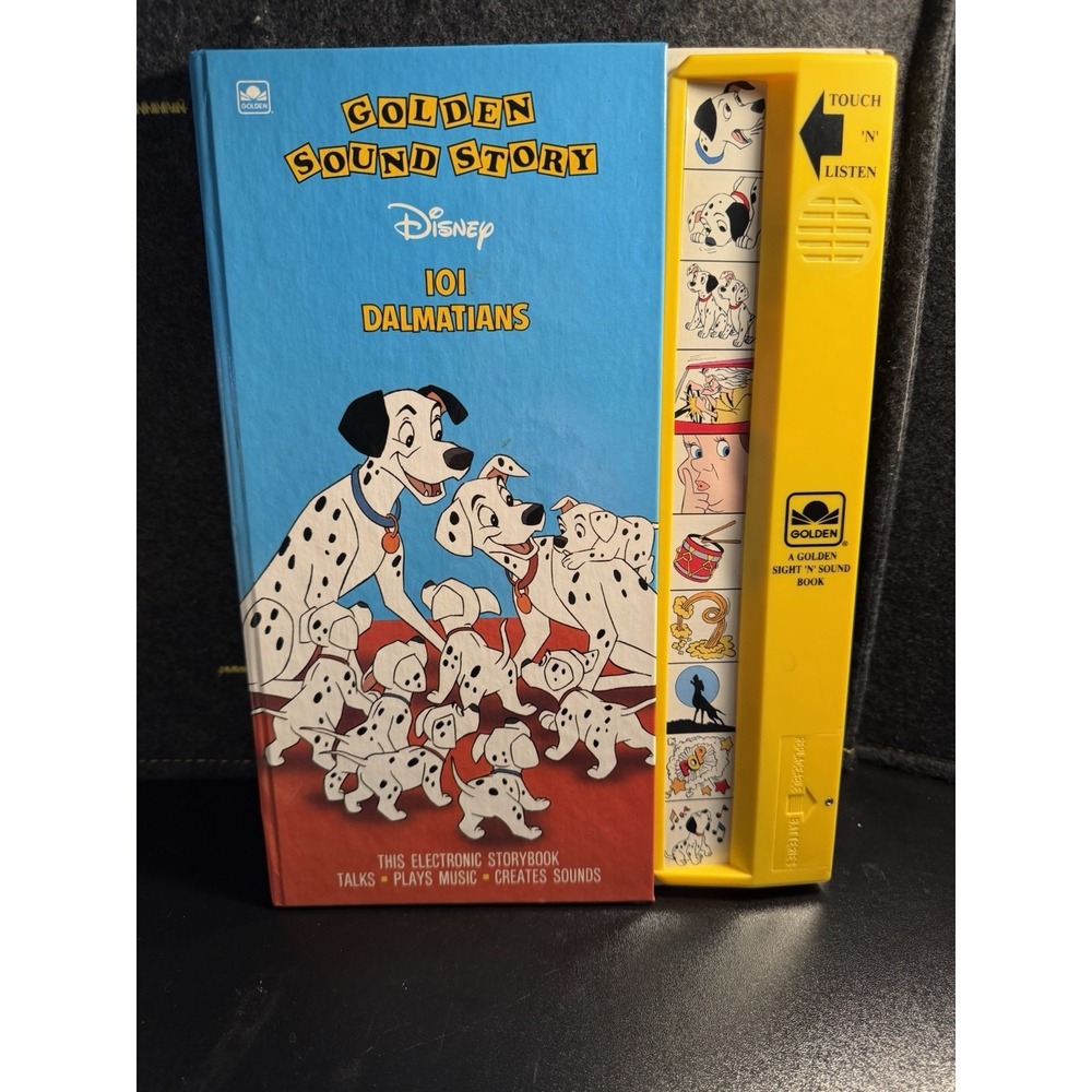 1991 VINTAGE ELECTRONIC GOLDEN SOUND‎ DISNEY "101 DALMATIANS" BOOK - WORKS!!